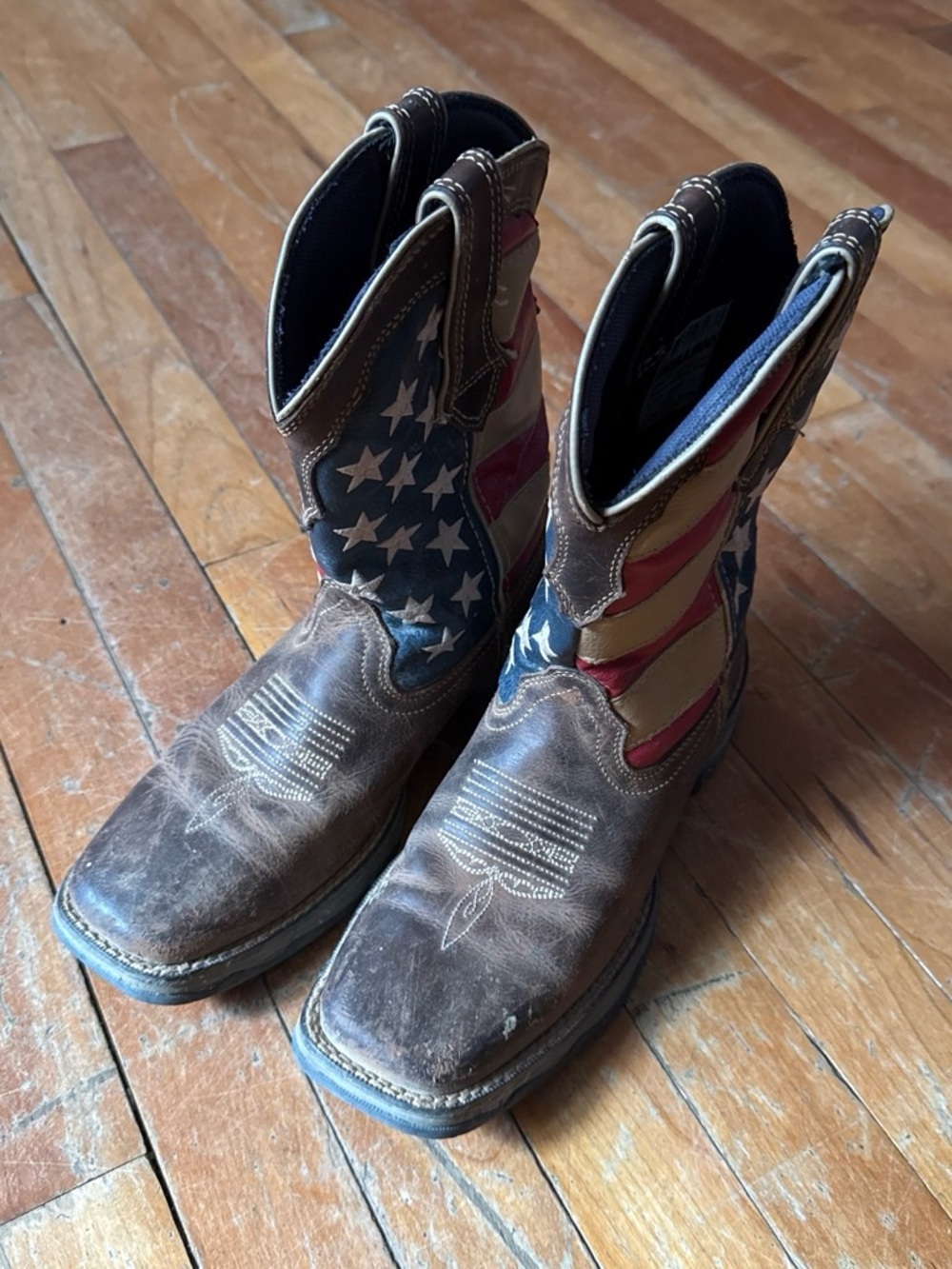 Women Durango Western Boots with USA Flag